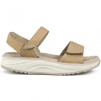 Sandalias Elegantes de Piel Color Beige con Tecnología de Comodidad - Joya Flores Talla 38
