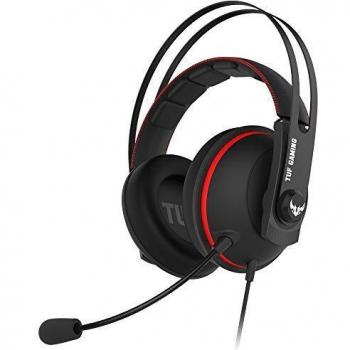 Asus TUF Gaming H7 Core - Auriculares, Compatible con PC-PS4 -Mac-Xbox One-Nintendo Switch y Smartphones, Diadema de Acero Inoxidable, 2 micrófonos, Rojo