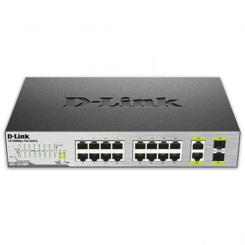 D-Link 18-Port PoE Fast Ethernet Unmanaged Switch DES-1018MP
