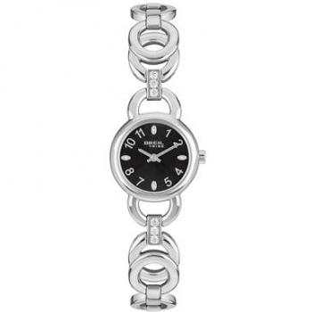 Reloj de Mujer Breil Alya EW0697, Acero, Pulsera de Eslabones Redondos, Esfera Minimalista con Cristales, Caja de 26 mm, Cierre de Joya