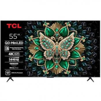 Televisor TCL QD-Mini LED 55C69K 140 cm 4K UHD Smart TV Google TV Dolby Atmos Onkyo 2.1 Metalizado