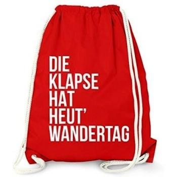 Turn Bolsa Gym Bag - La klapse Wandertag tiene Hoy - Moon Works®, color  - rojo, tamaño talla única