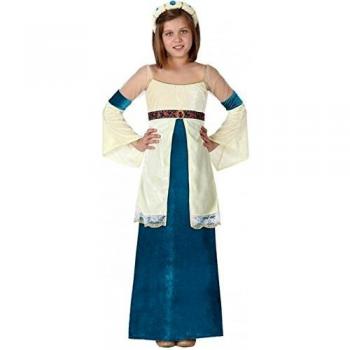 Atosa-15873 Disfraz Dama Medieval, Color Azul, 5 A 6 Años