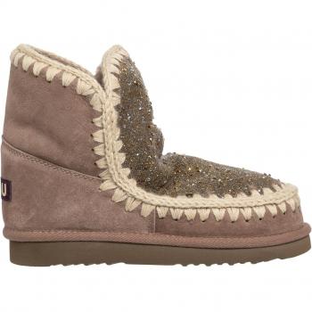 Mou Eskimo 18 Hotfix Glitter Winter Boots for Women, Brown/Beige, Size 9 US / 39 EU