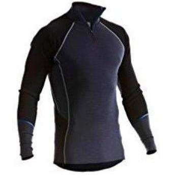 Blaklader Sudadera Térmica con Cuello Zippé Warm 100% Merino Gris/Negro Talla L