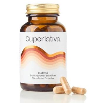 Superlativa Electra - Suplemento Antiestrés Natural con Ashwagandha Sensoril® para Apoyo en Estrés, Ansiedad y Estabilidad del Sueño - 60 Cápsulas Herbales Veganas Clínicamente Test