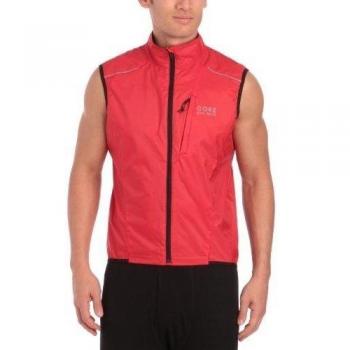 GORE BIKE WEAR Path Windstopper Active Shell - Chaleco de ciclismo para hombre, color rojo, talla M