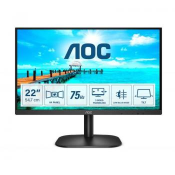 AOC 22B2H - Monitor LED de 21.5 Full HD para PC, resolución 1920 x 1080 Pixeles, color negro