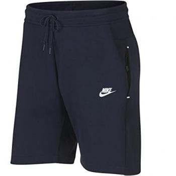 Nike M NSW TCH FLC Short Shorts, Hombre, Obsidian/White, L