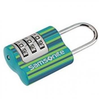 Samsonite  Kofferschloss mit 3-stelligem Zahlenschloss Triple Combination Lock, striped blue, 45573
