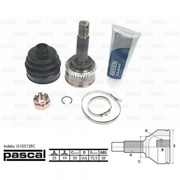 Juego de juntas y articulación del eje de transmisión PASCAL G10512PC, incluye juntas y articulaciones para el árbol de transmisión, diseñado para garantizar un ajuste preciso y duradero en vehículos