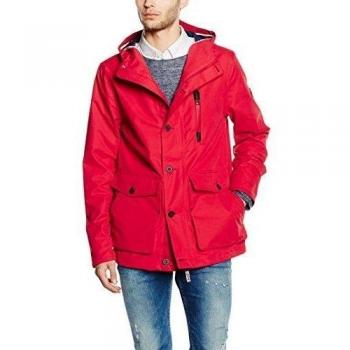 Hilfiger Denim Bonded parka 16-Abrigo Hombre    Rot