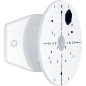 EGLO Conector en forma de esquina para foco de exterior, soporte de esquina de acero para lámparas de exterior, color blanco, diámetro 11,2 cm