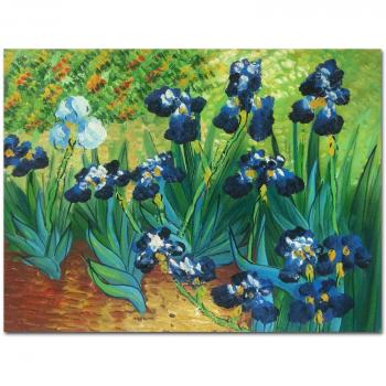 muzagroo Art pinturas al óleo Van Gogh Irises reproducción pintada a mano sobre lienzo decoración de la pared para dormitorio estirada