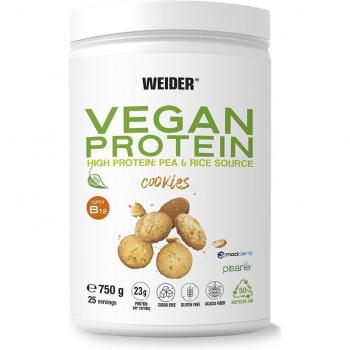 Weider Vegan Protein - High Protein: Pea & Rice Source - Cookies Flavor - 750g