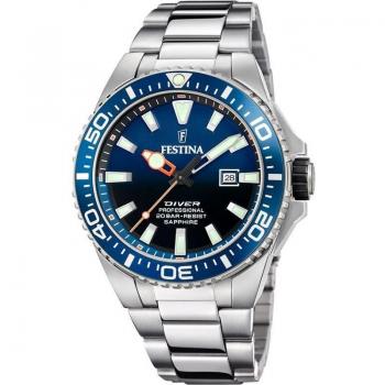 Reloj Festina The Originals F20663/1 para Hombre de Acero Plateado con Esfera Azul