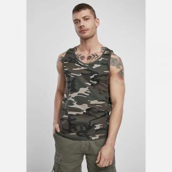 Tank Top de Brandit - Tirante Ancho - Camuflaje Woodland - Tallas M a 5XL - Para Hombre