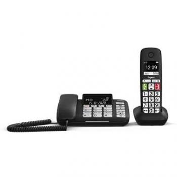 Teléfono Gigaset DL780 Plus Combi - Fijo y Cordless, Identificador de Llamadas, Color Negro