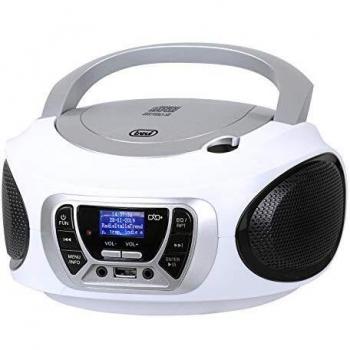 Radio Portátil Boombox Trevi CMP 510 DAB - CD, MP3, USB, AUX-In, RDS, Blanco