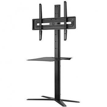 Soporte de TV Universal con estantería One For All - Tamaños de Pantalla de 32-70- para TVs LCD/LED/Plasma/OLED/QLED - 90º de Giro y 15º de inclinación - Altura Ajustable- VESA 600x400 – WM4672