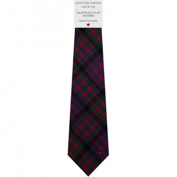 Mens All Wool Tie Woven Scotland - MacDonald Clan Modern Tartan