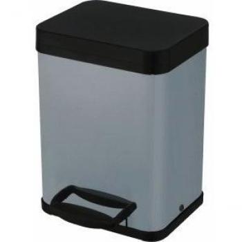 Hailo 0622-312 - Cubo de la basura con mecanismo de apertura, color  gris
