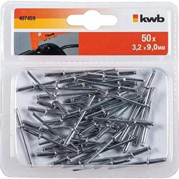 Einhell 49407459 Pack Remaches 3,2 x 9,0 mm, Set de 50 Piezas