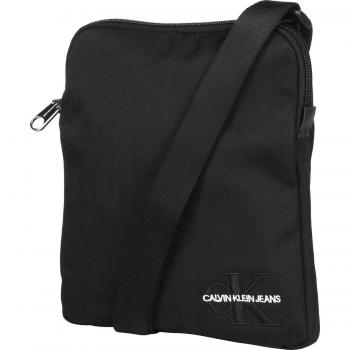 Calvin Klein - Monogram Nylon Micro Flatpack, Organizadores de bolso Hombre, Negro