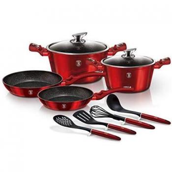 Batería de cocina Berlinger Haus Burgundy 10 piezas de inducción