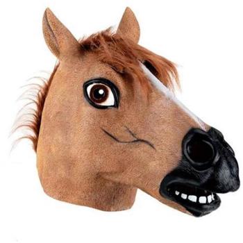 Máscara de Caballo Marrón de Látex