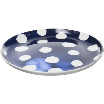 R2S 1715 Indi plato de postre 21 cm Bone China Blanco/Azul 21 x 21 x 3 cm)