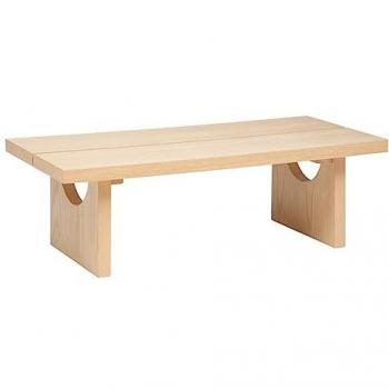 Mesa baja Arden de Atmosphera Créateur D'intérieur, mesa de centro con diseño moderno, estructura de madera y superficie en color natural, ideal para decoración interior