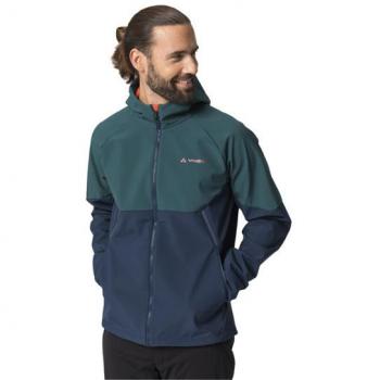 Chaqueta Soft Shell Vaude Qimsa para Hombre, Cortavientos, Ciclismo, Color Verde, Talla S
