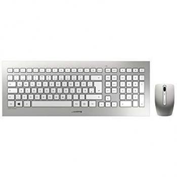 Cherry DW 8000 Combo Teclado y Ratón Inalámbricos Plata Teclado Alemán