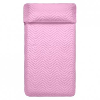 Colcha Rosa Arista HappyFriday para Cama 105, 200 x 260 cm, 100% Algodón Exterior y 100% Poliéster Relleno, Calidad de 150