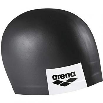 Arena Logo Moulded Swimming Cap - Unisex Silicone Black