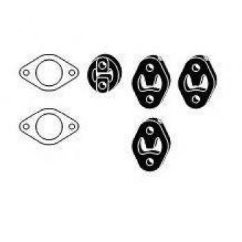 Kit de montaje del sistema de escape HJS 82 15 6635 para FORD MONDEO 3 y MONDEO 3 Kombi