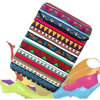 Sinoguo Soft Neoprene Water Resistance Sleeve Colorful Exotic Style Pattern Case for Apple 11 Macbook Air / Microsoft Surface Pro 3 and 11-11.6 Inches Laptop / Notebook / Ultrabook / Netbook, [Importado de UK]