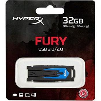 Kingston HyperX Fury HXF30/32GB - Memoria USB de 32 GB, azul