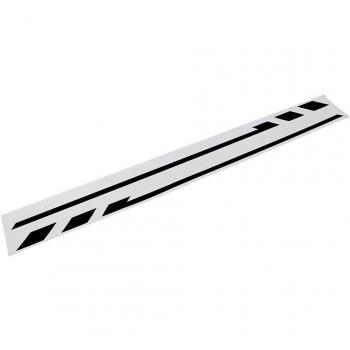 Cubiertas de Espejo PIN-Striping 35,5 cm Negro - 2 Piezas