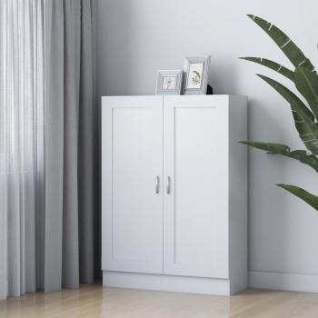 Armario de libros aglomerado blanco 82,5x30,5x115 cm - Mueble Almacenaje Estantería para Oficina, Estudio, Sala de Estar, Dormitorio