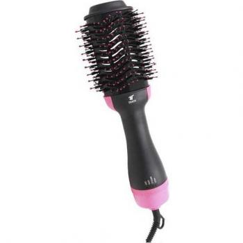 Thulos TH-HAB360 Cepillo Alisador y Secador de Pelo 2 en 1 con Cable Giratorio 360º, Potencia de 1200W, Color Rosa