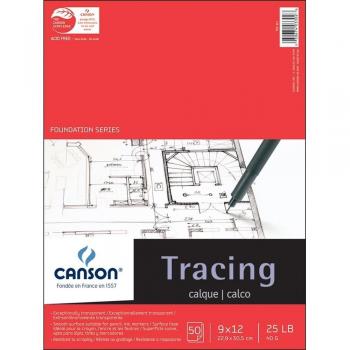 Canson Foundation Series Tracing Paper Pad 9 x 12-inch50 Hojas