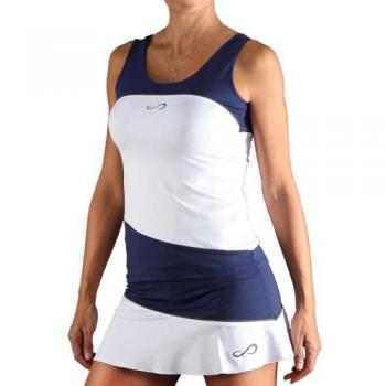 Endless Curve Camiseta de Tirantes para Mujeres - Blanco, Azul Oscuro, Titanium, Marino - S