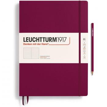 Leuchtturm1917 Master Classic Hardcover Notebook - Port Red - A4+ - Dotted