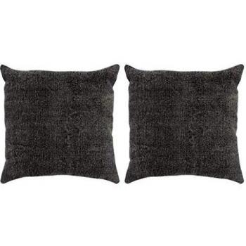 vidaXL 2X Cojines Kilim Hechos a Mano 45x45 cm Antracita Almohada Almohadón