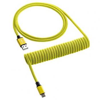 CableMod Classic Coiled Keyboard Cable USB-C to USB-A, 150cm, Dominator Yellow