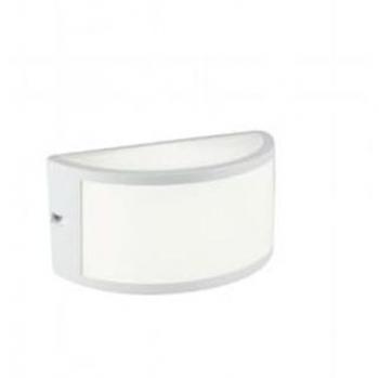 Lámpara de Pared Exterior Bia E27 60W en Aluminio Fundido Blanco con Difusor Satinado