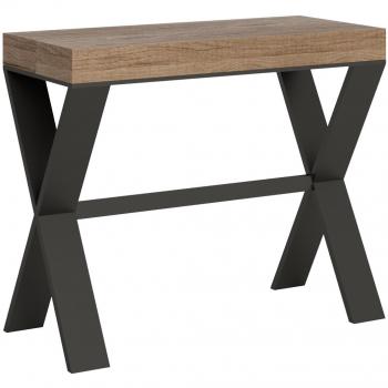 Consola extensible 90x40/300 cm Xenia estructura Roble Nature Anthracita