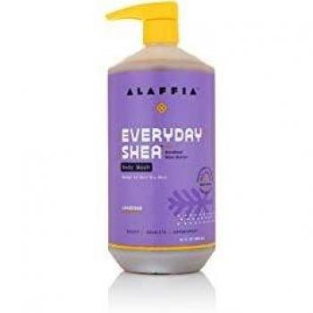 Alaffia Everyday Body Care Shea Body Wash Lavender, 32 Ounce